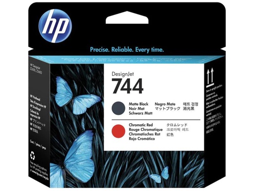 [90001663 541199] HP Druckkopf Nr. 744 (F9J88A) Chromatic Red/Matte Black