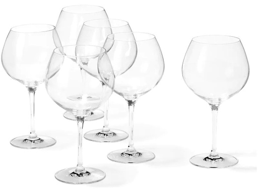 [90016938 552326] Leonardo Rotweinglas Ciao+, Burgunder 630 ml, 6 Stück, Transparent
