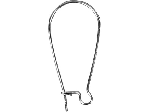 [90001676 871062] Creativ Company Ohrring 25 mm Versilbert, 6 Stk.