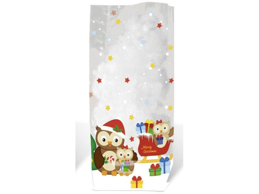[90017146 605613] URSUS Guetzli-Verpackung Eule 14.5 cm x 23.5 cm, 10 Stück