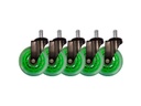LC-Power Gaming Stuhlrollen 5er Set Grün