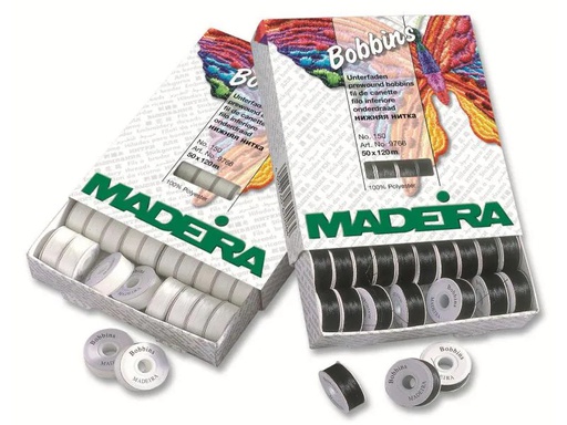 [90017563 629487] Madeira Unterfaden Bobbins 50 Stück Weiss