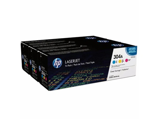[90001783 243355] HP Toner Nr. 304A (CF372AM) Cyan/Magenta/Yellow