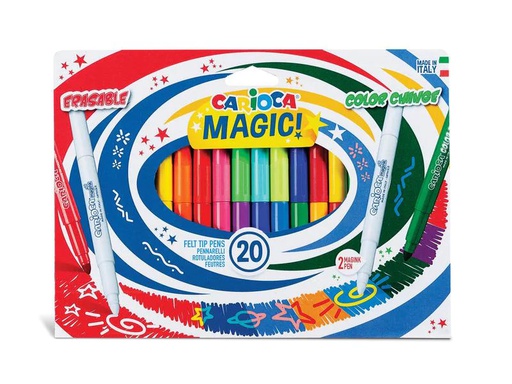 [90001787 722669] Carioca Magic Markers 20 Stück, Mehrfarbig