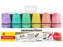 Eberhard Faber Textmarker Mini pastell 6 Stück, Mehrfarbig