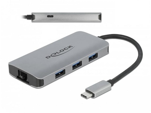 [90018741 1141654] Delock Dockingstation USB-C – USB-A/LAN/PD 100W