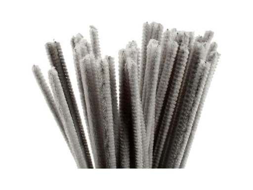 [90018890 1007164] Creativ Company Chenilledraht 6 mm 50 Stück, Grau