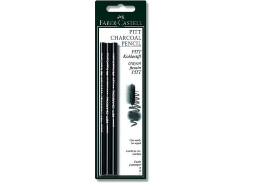 [90001868 252227] Faber-Castell Zeichenkohle PITT M, 3 Stück