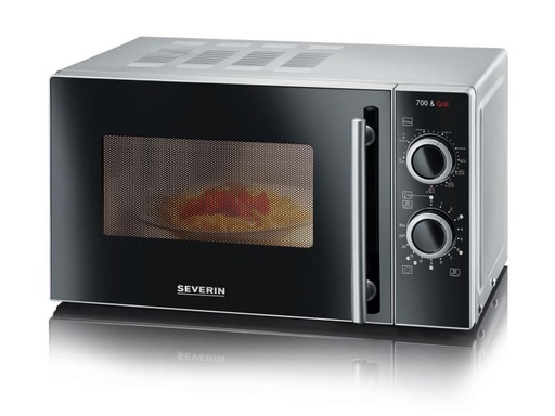 [90019023 297571] Severin Mikrowelle mit Grill MW 7875 Silber/Schwarz