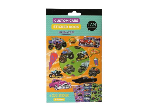 [90019491 1121069] I AM CREATIVE Stickerbuch Cars 6 Seiten