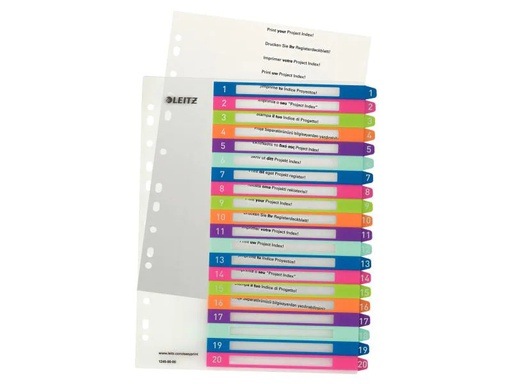 [90019494 627603] Leitz Register WOW A4 1-20