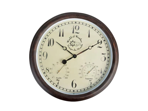 [90019548 1009695] Esschert Design Gartenuhr aus Kunststoff Ø 38.3 cm