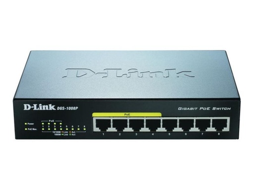 [90020293 160527] D-Link PoE Switch DGS-1008P/E 8 Port