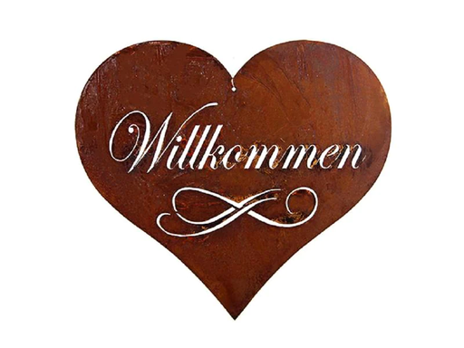 [90020355 1172691] Ambiance Hängedekoration Herz Willkommen, 30 cm