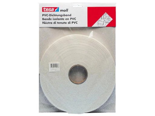 [90020735 339097] tesa Dichtungsband moll PVC 10 m x 12 mm 1 Stück, Grau