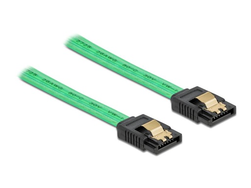 [90020793 1128958] Delock SATA-Kabel UV Leuchteffekt grün 30 cm
