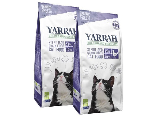 [90168624 986315] Yarrah Bio-Trockenfutter Sterilised Grain-free, 2 x 2 kg