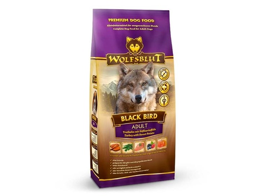 [90169303 1223829] Wolfsblut Trockenfutter Dog Black Bird Adult, 2 kg
