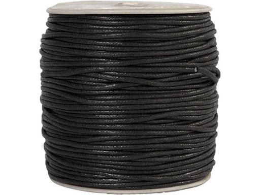 [90021126 886010] Creativ Company Baumwollkordel 2 mm, Schwarz, 100 m