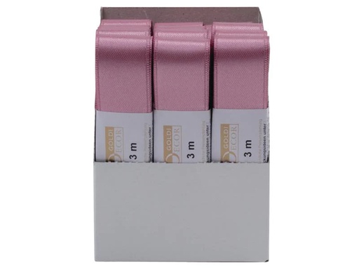 [90022263 640952] GOLDINA Satinband 25 mm x 3 m, Rosé, 1 Stück