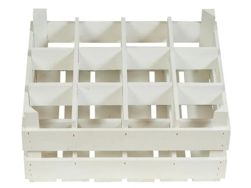 [90022328 1082408] Holz Zollhaus Flaschenregal Vintage für 12 Flaschen, Kiefer, Weiss