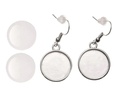 Glorex Ohrring Cabochon rund, 27 x 19 mm