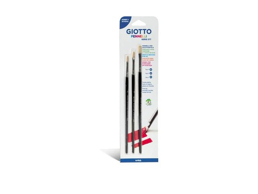[90022427 1137758] Giotto Pinsel-Set Borstenpinsel für Acryl und Öl 3 Stück