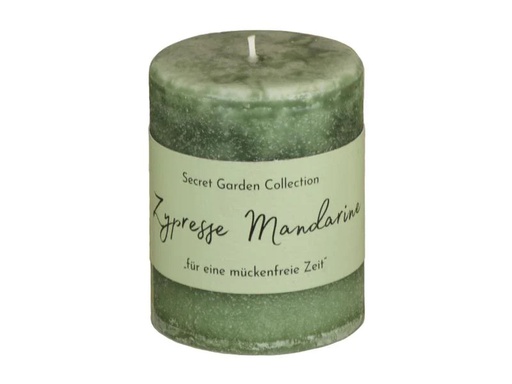 [90022444 1064135] Schulthess Kerzen Zylinderkerze Secret Garden Zypresse Mandarin 8 cm