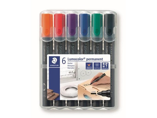 [90022459 914826] Staedtler Permanent-Marker Lumocolor 352 6er-Set, permanent