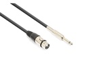 Vonyx XLR-Kabel XLRf-Klinke 6.3 1.5 m, Schwarz