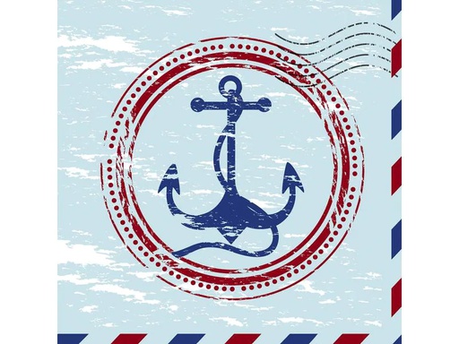 [90169555 1215178] Paper + Design Papierservietten Anchor 33 cm x 33 cm, 20 Stück