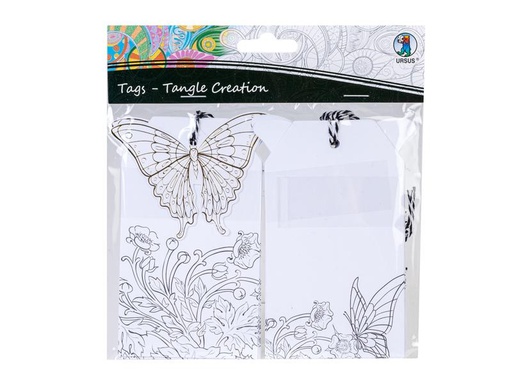 [90170239 1208297] URSUS Geschenkanhänger Schmetterling 7 x 12 cm, 10 Stück