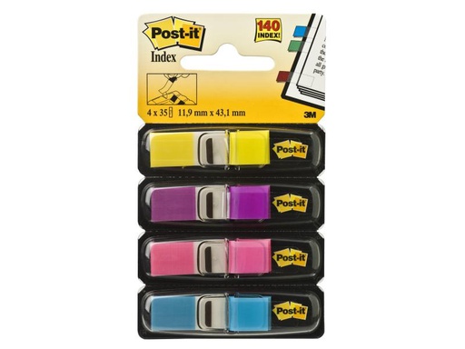 [90023687 298197] Post-it Page Marker Index Gelb/Violett/Pink/Blau, 4 Stück