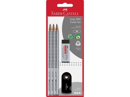 [90170320 1229538] Faber-Castell Bleistift Grip 2001 2B, 3 Stück
