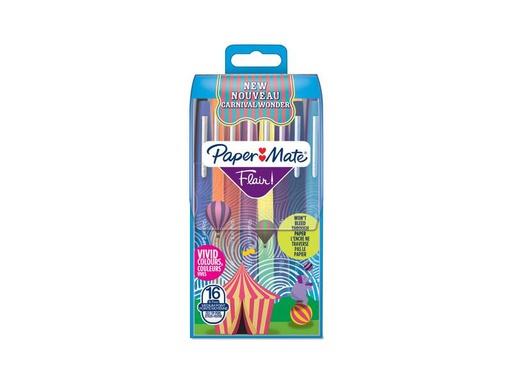 [90170413 1221640] Paper Mate Fineliner Flair Medium Carnival Wonder 0.7 mm, 16 Stück
