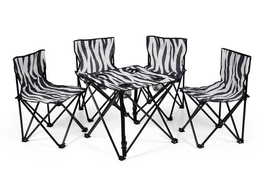 [90170664 1231022] Zebraffo Camping-Sitzgarnitur Zebra 5er Kids