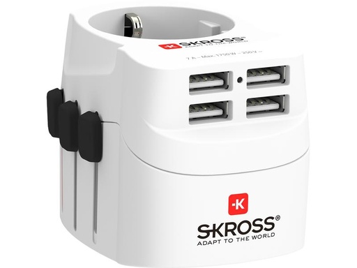 [90170954 1216699] SKROSS Weltreiseadapter PRO Light 4x USB A