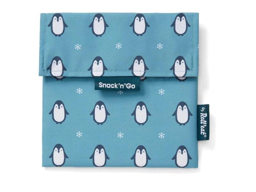 [90171146 1229923] Roll'eat Lunchbeutel SnacknGo Animals Türkis, Pinguin