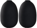 Leonardo Vase Metall 19 cm, Schwarz, 2 Stück