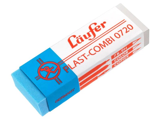 [90171392 1224017] Läufer Radiergummi PLAST COMBI 0720 Blau/Weiss