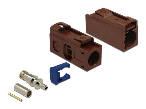 [90171484 1227327] Delock Antennenadapter zum Crimpen FAKRA F Buchse (f) - Offen Offen