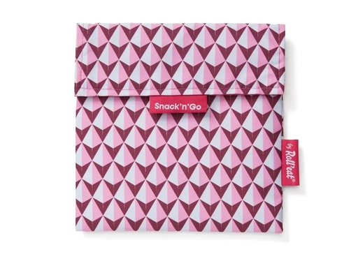 [90171634 1229915] Roll'eat Lunchbeutel SnacknGo-Tiles 18 cm x 18 cm, Rosa