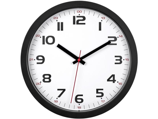 [90171654 1212616] TFA Dostmann Wanduhr mit Sweep-Werk Schwarz, Ø 30.5 cm