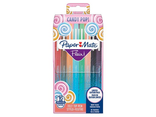 [90171692 1221635] Paper Mate Fineliner Flair Medium Candy Pop 0.7 mm, 16 Stück