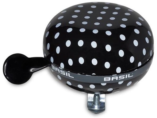 [90171720 1190500] BASIL Fahrradklingel Big Bell Polkadot, Schwarz/Weiss