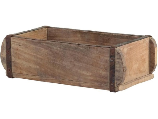[90171746 1213563] Chic Antique Aufbewahrung alte Backsteinform unika 10 x 30 cm, Braun