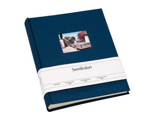 [90171813 1216893] Semikolon Fotoalbum Finestra Medium Marineblau, 80 cremeweisse Seiten