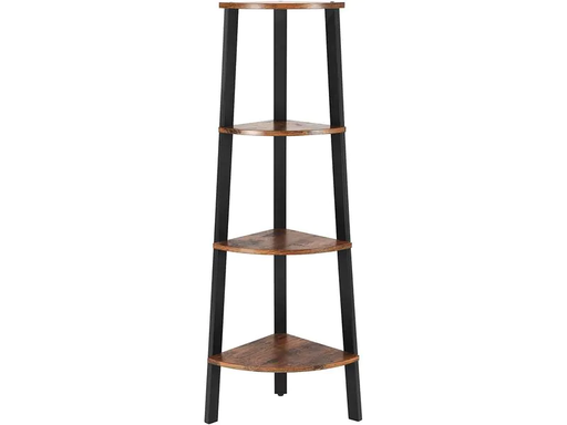 [90172017 1171309] VASAGLE Regal mit 4 Ebenen 34 x 125 cm, Braun/Schwarz