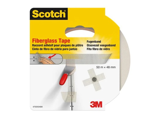 [90172336 1218251] 3M Doppelseitiges Klebeband Fugen 48 mm x 50 m, Weiss
