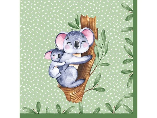 [90172355 1215187] Paper + Design Papierservietten Koalas 33 cm x 33 cm, 20 Stück
